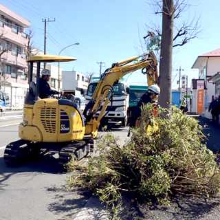 伐採　道路整備