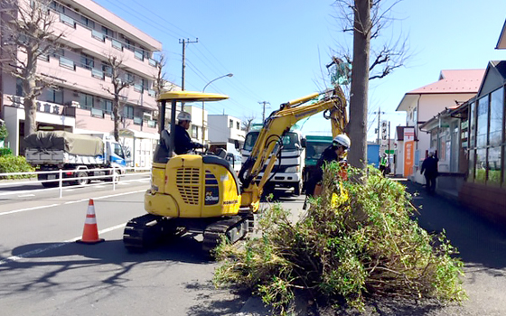伐採　道路整備 環状3号線